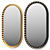 Sleek Oval Vanity Mirror: LED Backlight 3D model small image 3