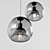 Dual-Globe Smoky Glass Pendant 3D model small image 2