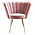 Rose Velvet Cocktail Chair: Stylish and Comfortable 3D model small image 2