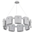 Contemporary Ring Chandelier with Double Glass Shades 3D model small image 2