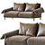 Alpino 2 Seater Sofa: Sleek Fabric Design 3D model small image 2
