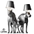 Playful Pooch Lamp 3D model small image 1