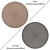 Round Carpets Set - Versatile 6-Piece Rug Collection 3D model small image 2