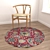 Round Carpets Set - Versatile and Detailed 3D Rug Collection 3D model small image 4