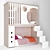 Custom-Made Bunk Bed, Stylish & Space-Saving 3D model small image 1