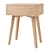 Marte Rattan Nightstand: Chic and Minimalist 3D model small image 3
