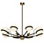 Elegant Brass-Finished Chandelier 3D model small image 1