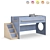 Modular Loft Bed with Corner Ladder 3D model small image 6