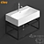 Clou Match Me Washbasin Set 3D model small image 1