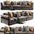 Modern Flexform Zeno Sofa - Stylish and Versatile 3D model small image 1