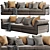 Modern Flexform Zeno Sofa - Stylish and Versatile 3D model small image 3