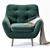Ocean Velvet Armchair: Stylish Comfort for Your Home 3D model small image 3