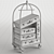 Portable Hotel Luggage Cart 3D model small image 5