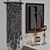 Boho Black Macrame Wall Hanging 3D model small image 2