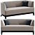 Luxdeco Billy Velvet Sofa 3D model small image 1