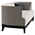 Luxdeco Billy Velvet Sofa 3D model small image 2