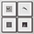 Versatile 4-Piece Picture Frames Set 3D model small image 3