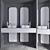 Modern 3-Piece Bathroom Set 3D model small image 4