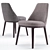 Sleek Lucylle Dining Chair & Gullwing Table Set 3D model small image 3