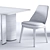 Sleek Lucylle Dining Chair & Gullwing Table Set 3D model small image 5