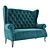 Kingfisher Custom-Made Sofa 3D model small image 2