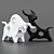 Bohemian Cowbull Decor 3D model small image 3