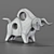 Bohemian Cowbull Decor 3D model small image 5