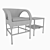 OM STULER Round Back Chair & Coffee Table Set 3D model small image 4