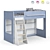 Modular Loft Bed Set in White 3D model small image 6