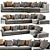 Sleek Flexform Zeno Sectional: Modern Design for Ultimate Comfort 3D model small image 2