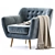 Barhat Rain Armchair: Stylish and Comfortable 3D model small image 1