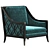 Elegant Massoud Tahoe Accent Chair 3D model small image 1