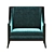 Elegant Massoud Tahoe Accent Chair 3D model small image 2