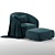 Modern Swivel Brice Armchair 3D model small image 2