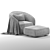 Modern Swivel Brice Armchair 3D model small image 7