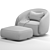 Modern Swivel Brice Armchair 3D model small image 10