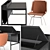 Modern Italian Neil Leather Chair with Venti Home Table 3D model small image 4