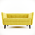 Modern Grey Lester Sofa 3D model small image 2