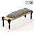 Indian Style Bench: Adas - The Perfect Blend of Wood and Rope 3D model small image 1