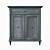 Elegant Acacia Blue Accent Cabinet: Avignon 3D model small image 1