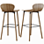 Modern Edelweiss Bar Stool: Sleek & Stylish 3D model small image 2