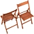 Yann Foldable Wooden Chair 3D model small image 3