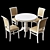 Elegant Levox Dining Set 3D model small image 1