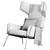 Havana Wing Chair: Stylish Comfort for Your Home 3D model small image 5