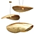 Elegant Gervasoni Brass Pendant - 3 Shapes 3D model small image 1