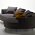 Modern Chaise Sectional Sofa 3D model small image 3