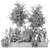 5-Piece Outdoor Garden Set: Bush & Tree Combo - Garden Set 40 3D model small image 5