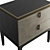 Glamor Bedside Table with Exquisite Leather Finish 3D model small image 2