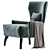 Kano Velvet Armchair: Luxurious and Stylish 3D model small image 2