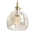 Nordic Amber Glass Pendant Light: Versatile Porch Lighting 3D model small image 1